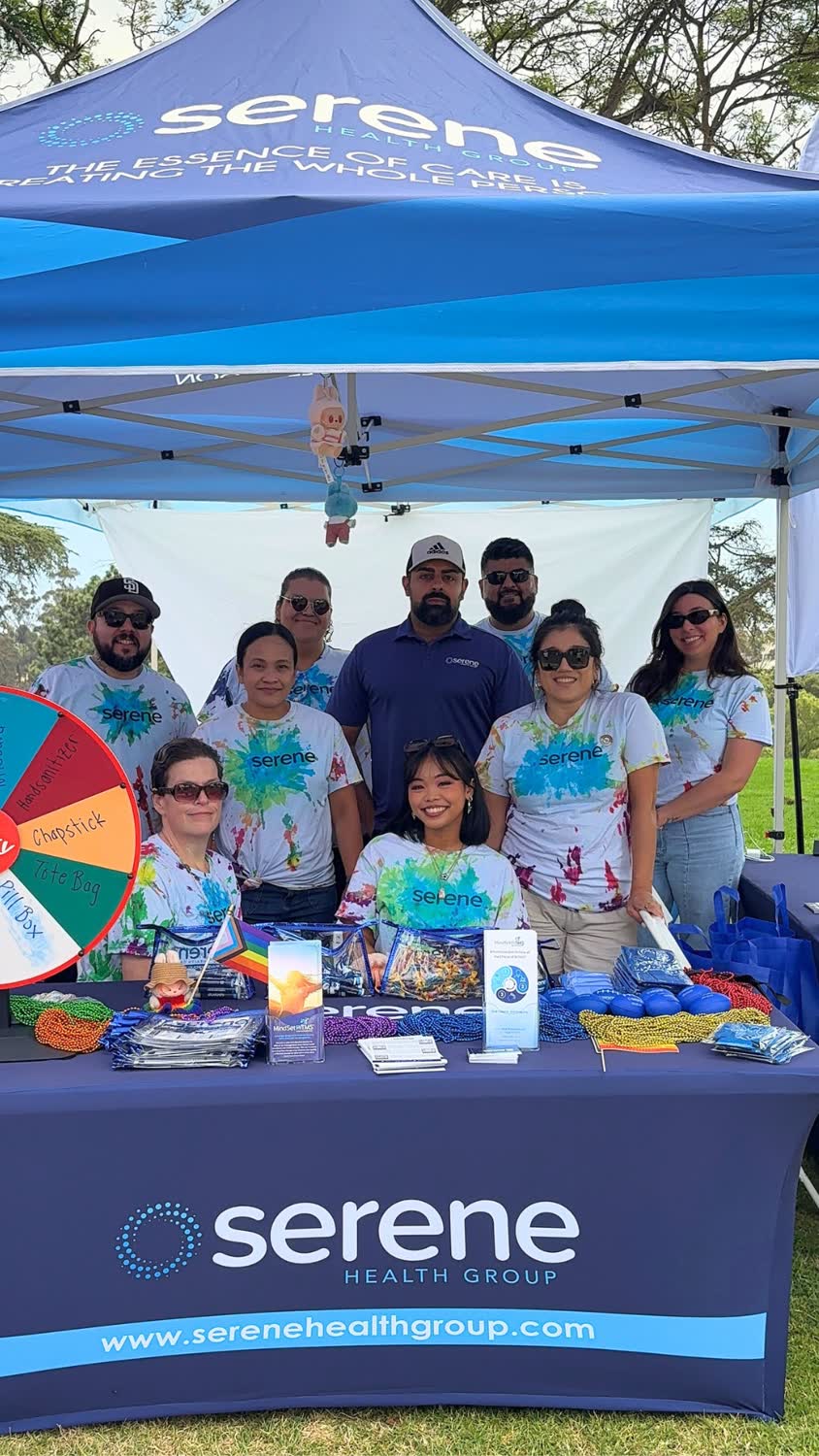 The MindSet and Serene Health Group team at their booth during San Diego Pride